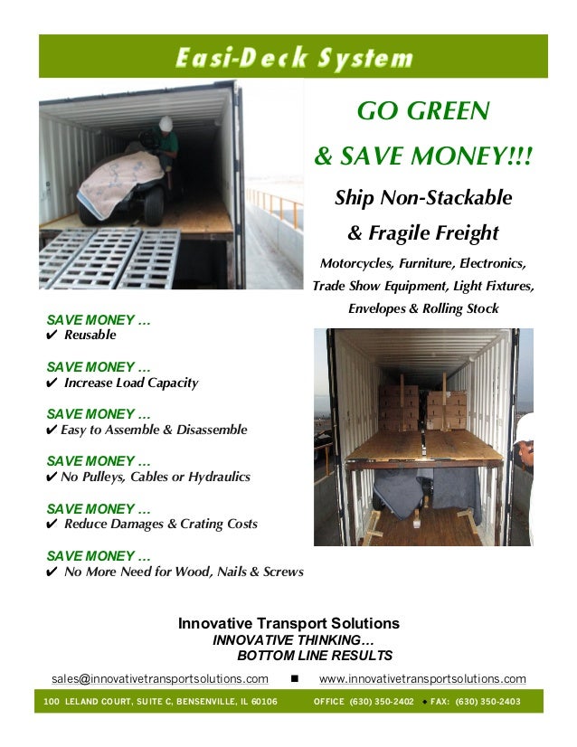 Ship NonStackable & Fragile Freight w/The EasiDeck System!