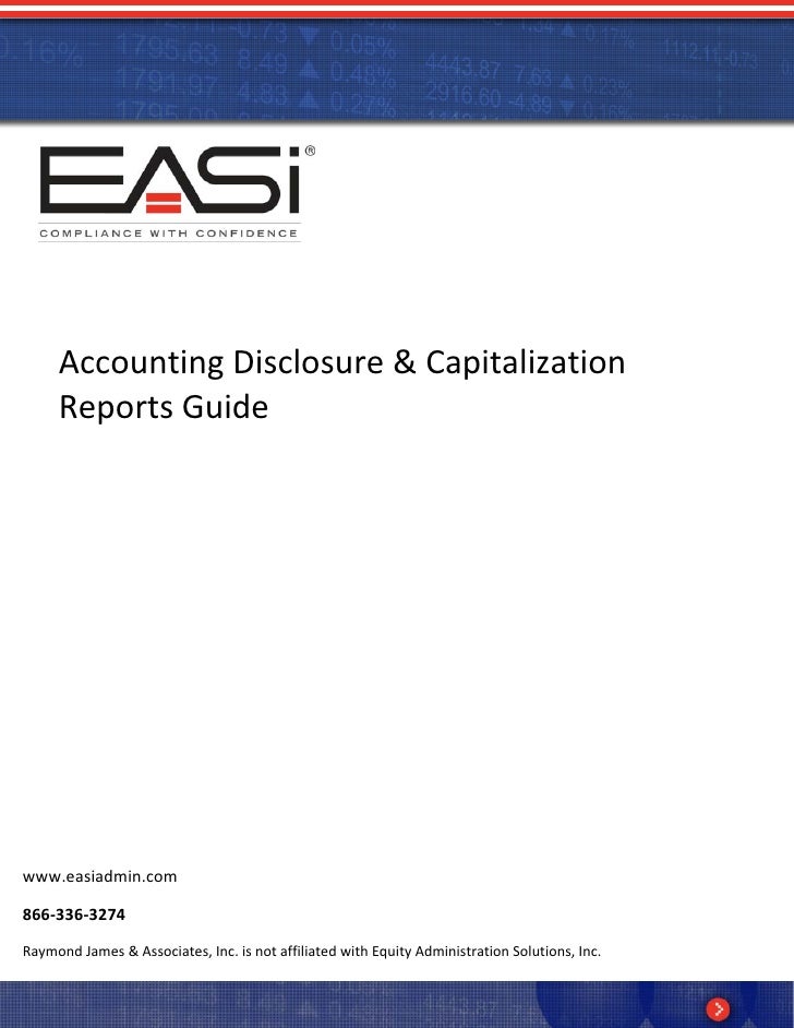 EASi Accounting Disclosure Guide
