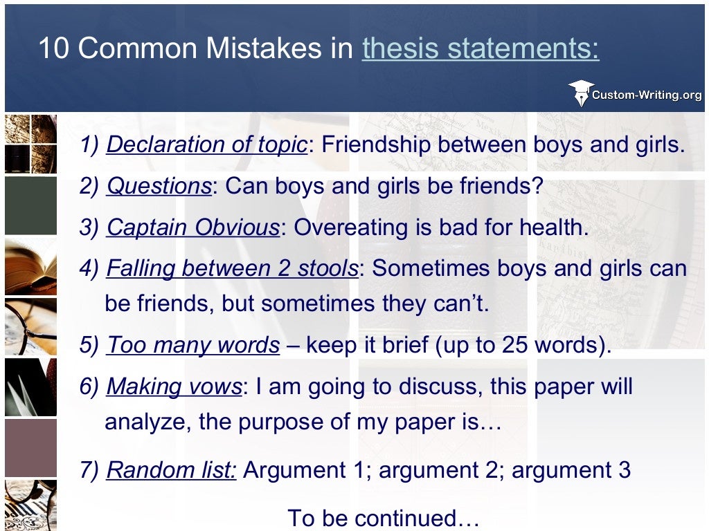 Easiest Way To Write A Thesis Statement