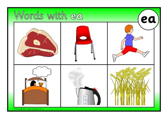 Worksheets Ea Words ea sound words copyright 2012 www sparklebox co uk with ea