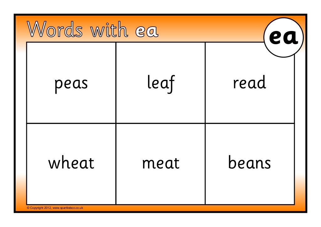 ea sound words