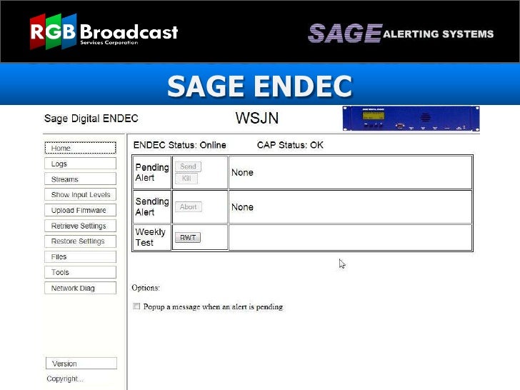 Sage Digital ENDEC - Sage Alerting Systems