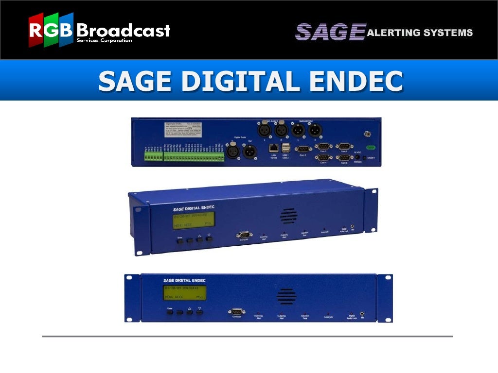 Sage Digital ENDEC - Sage Alerting Systems