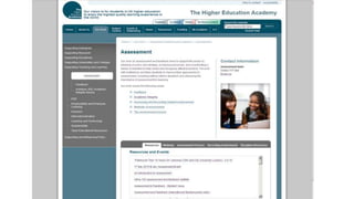 Higher Education Academy - Assessment