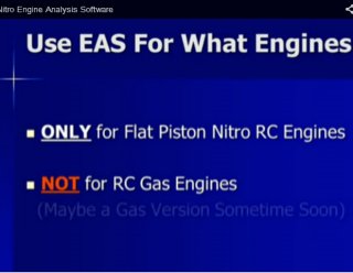 Nitro Radio Control Engine Analysis Software