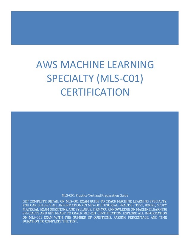machine learning aws certification