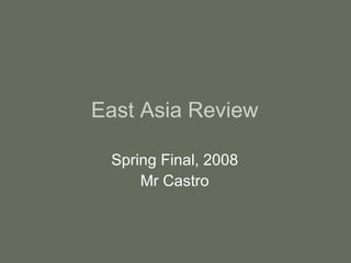 East Asia Review ,[object Object],[object Object]