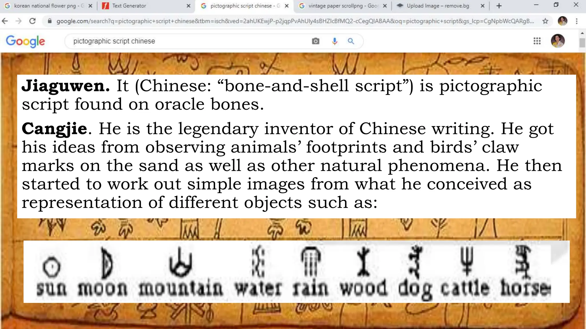 Pictograph Script Writing Quarter 2_Arts 8_East Asian Arts_ China, Japan and Korea.pptx