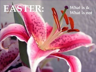 EASTER: What is &  What is not 