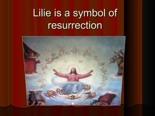 Lilie is a symbol ofLilie is a symbol of
resurrectionresurrection
 