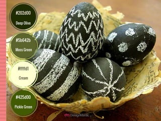 Deep Olive, Moss Green, Cream, Pickle Green