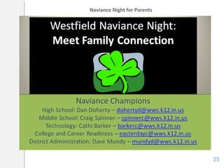 25
Naviance Night for Parents
 
