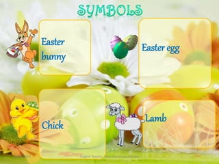 Easter
bunny
Easter egg
Chick
Lamb
25/03/2013 English Teacher, Miss Macarena Arévalo
 