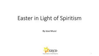 Easter in Light of Spiritism
By Jose Mussi
1
 