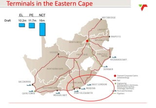 Results Announcement 2016
Terminals in the Eastern Cape
EL PE NCT
Draft 10.2m 11.7m 16m
 