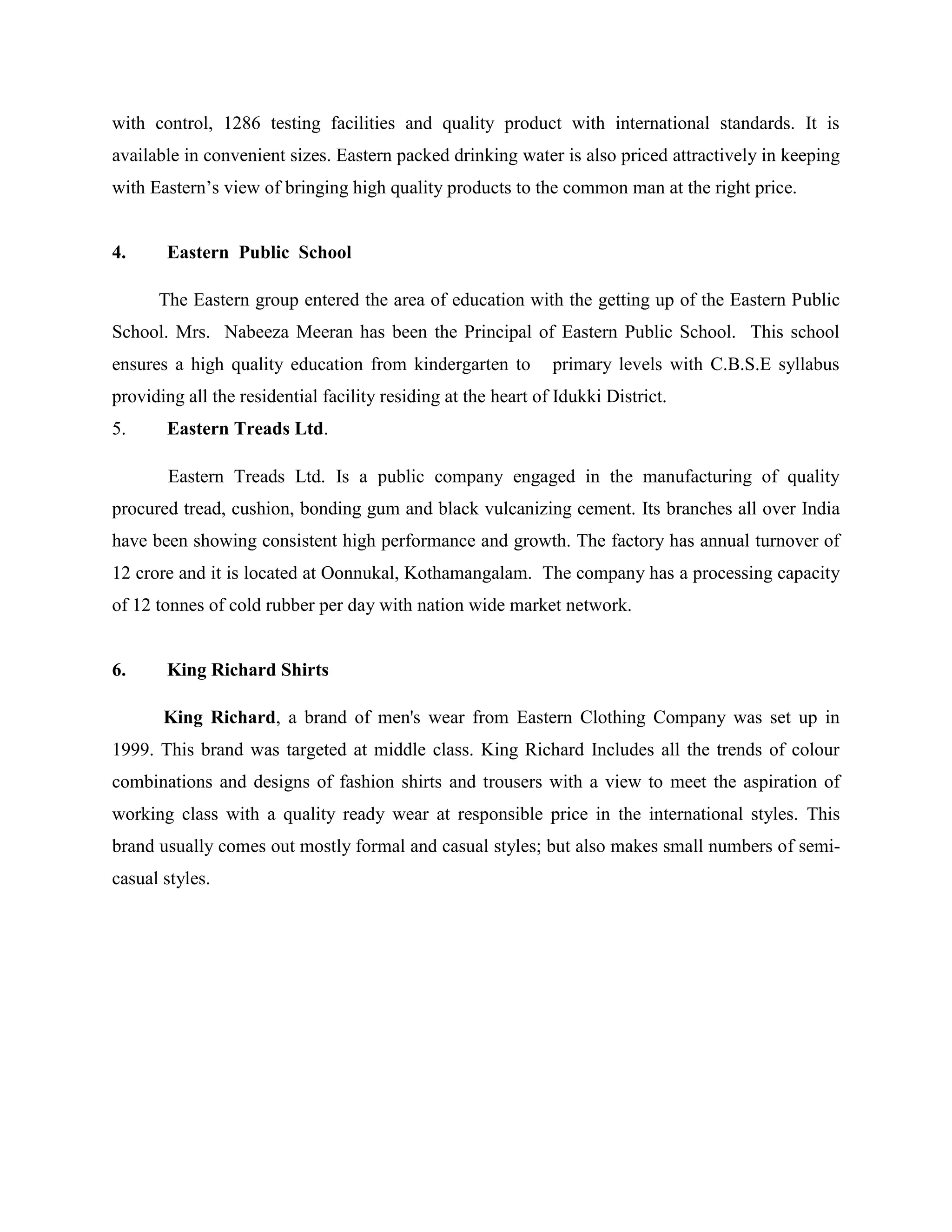 Eastern Condiments Final Hard Copy Docx