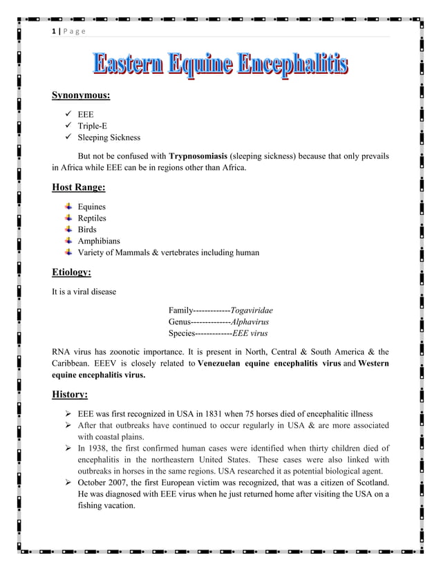 EEE EASTERN EQUINE ENCEPHALITIS visual data 8
