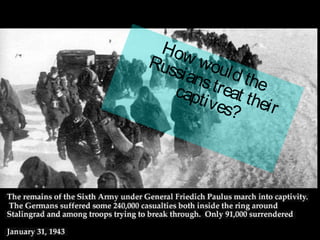 How would the
Russianstreat their
captives?
 
