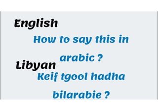 Libya Language Spoken Survival eastern libyan arabic dialect.pdf