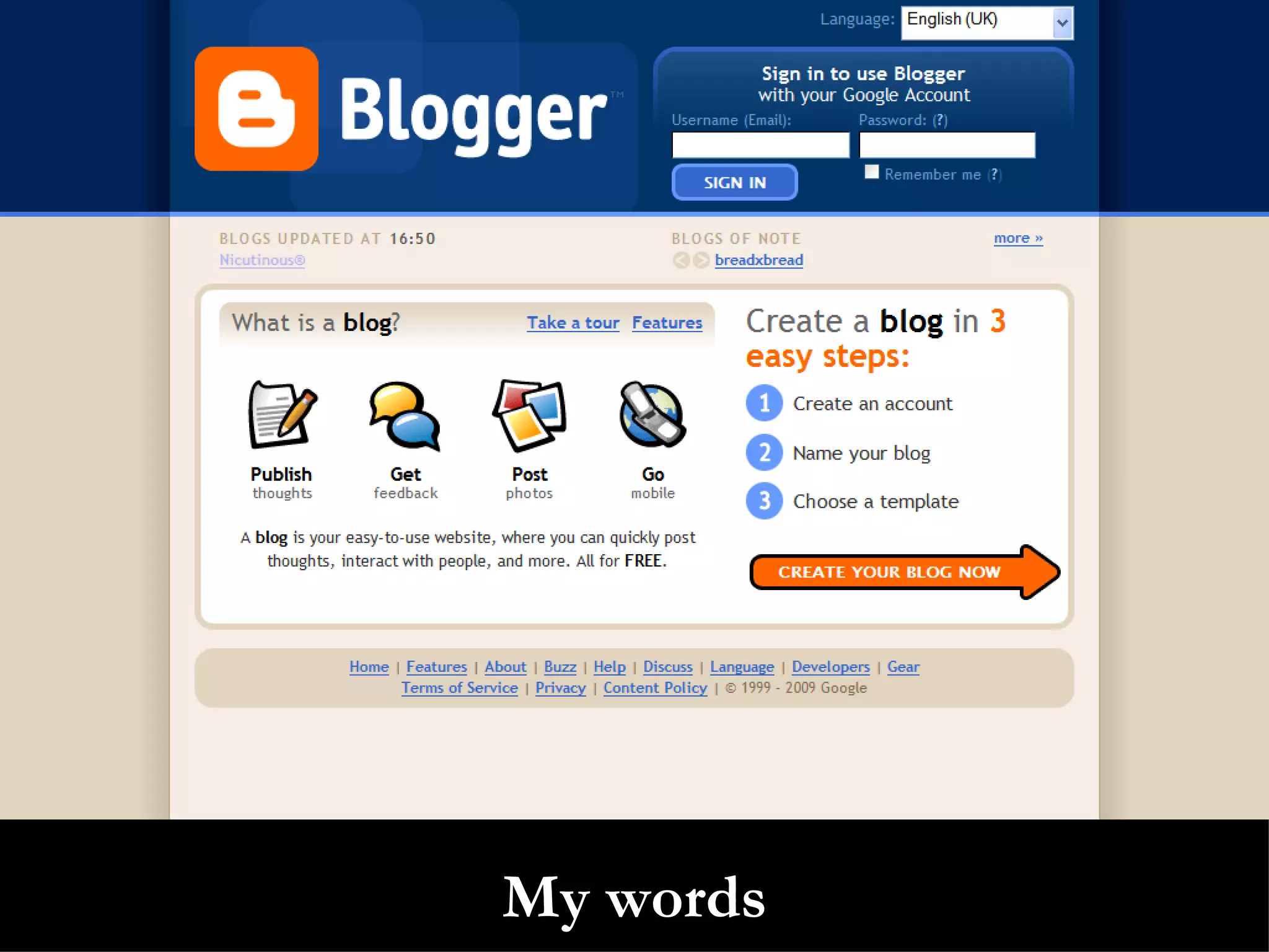 My words 