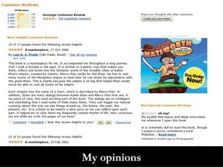 My opinions 
