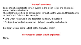 The Easter Simply Explained Lesson Plan - OLD VERSION | PPTX