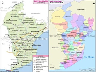 East Godavari Mandals Map East Godavari
