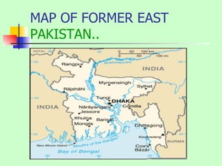MAP OF FORMER EAST  PAKISTAN.. 
