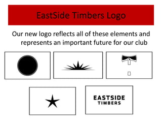 EastSide Timbers Logo
Our new logo reflects all of these elements and
  represents an important future for our club
 