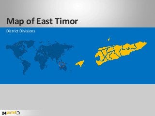 Map of East Timor
District Divisions
 