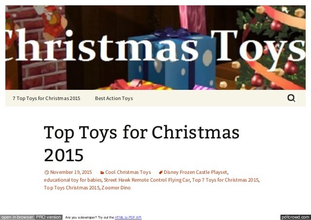 2015 best selling christmas toys pdfcrowdcomopen in browser pro version are you a developer - Best Toys 2015 Christmas 2015 best selling christmas toys pdfcrowdcomopen in browser pro version are you a developer - Best Toys 2015 Christmas