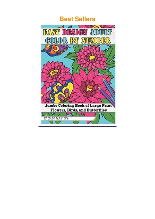 Download Pdf Easy Design Adult Color By Number Jumbo Coloring Book Of Larg