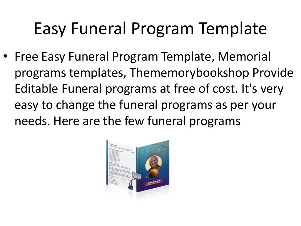 Easy Funeral Program Template Online