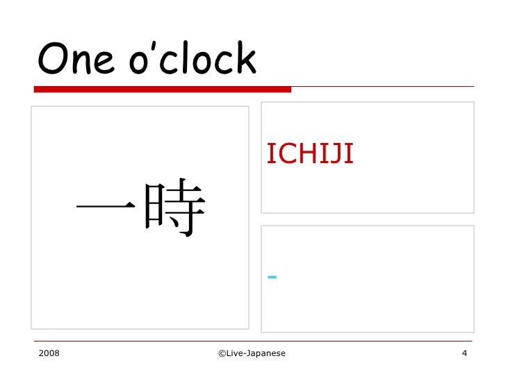 Easy Kanji How to say time