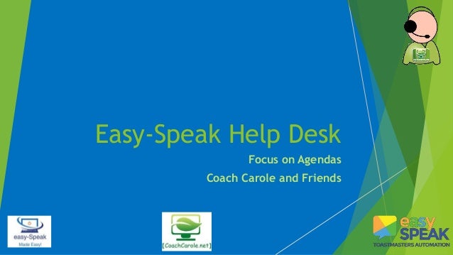 Easy Speak Help Desk July 13 Webinar