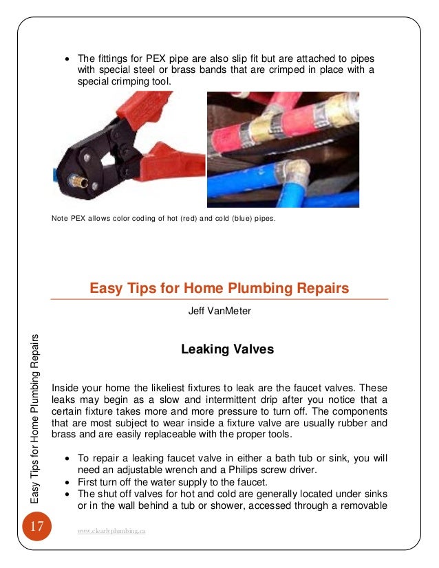 Easy Tips For Home Plumbing Repairs By Clearly Plumbing And Drainage
