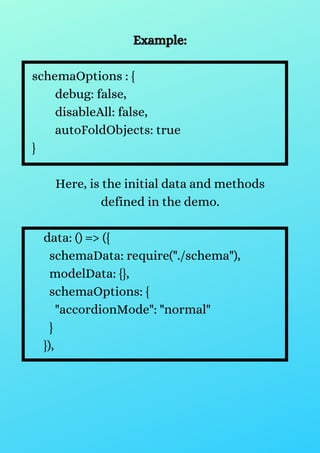 Easy and quick form generation using json schema in vue js (1) | PDF