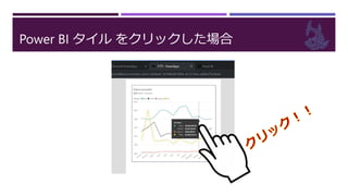 Power BI タイル をクリックした場合
 