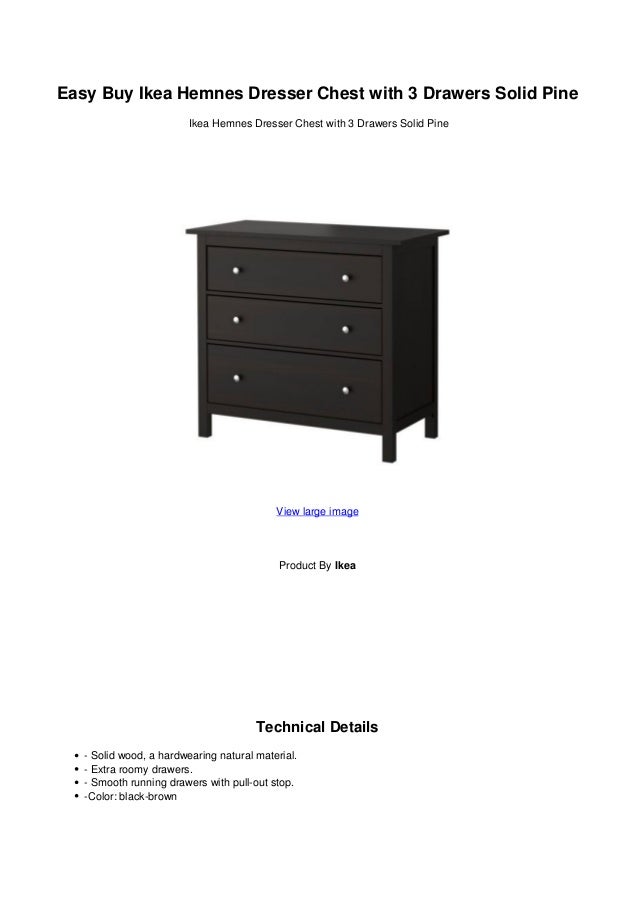 Easy Buy Ikea Hemnes Dresser Chest With 3 Drawers Solid Pine