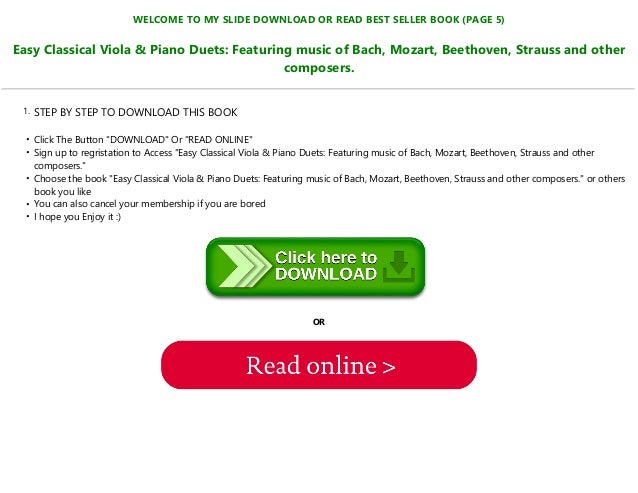 Download In Pdf Easy Classical Viola Piano Duets Featuring Music