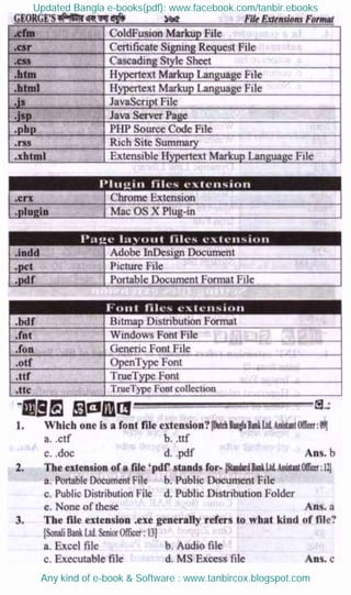 Updated Bangla e-books(pdf): www.facebook.com/tanbir.ebooks
Any kind of e-book & Software : www.tanbircox.blogspot.com
 