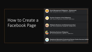 How to Create a
Facebook Page
 