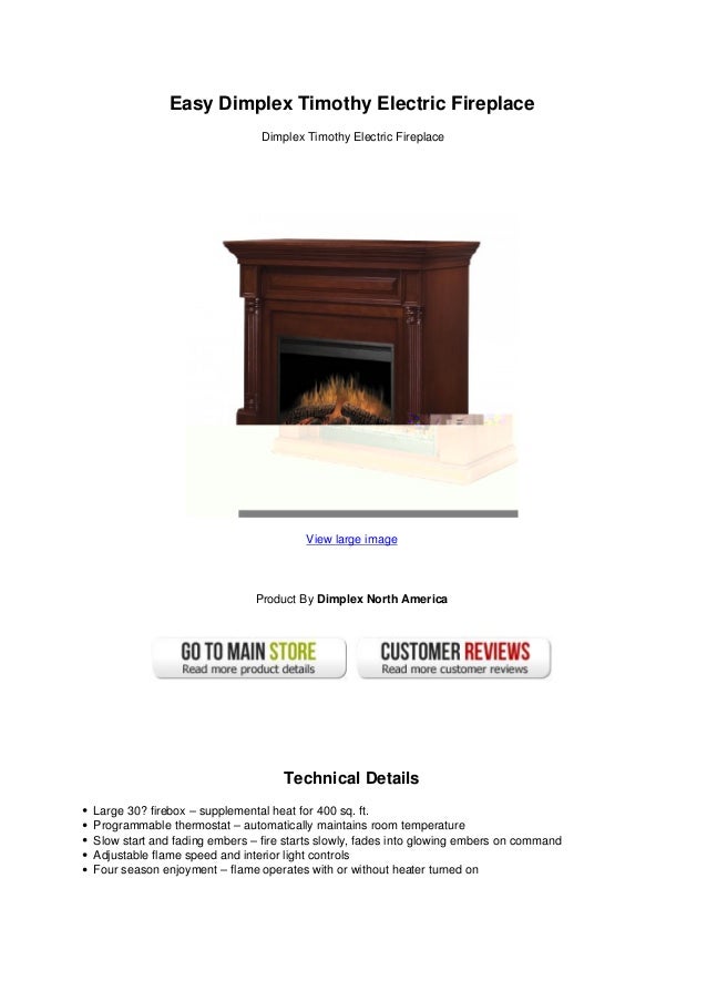 Easy Dimplex Timothy Electric Fireplace