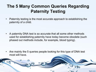Simple Paternity Easy dna paternity testing | PDF
