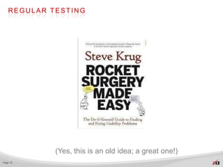 REGULAR TESTING




            (Yes, this is an old idea; a great one!)
Page 15
 