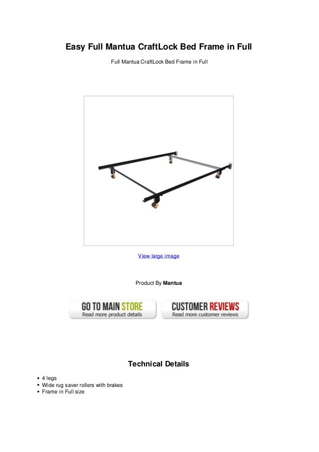 Easy full mantua craft lock bed frame in full