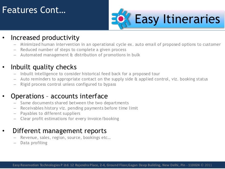 Easy Itineraries softwareforcreatingtailoredtouritinerary