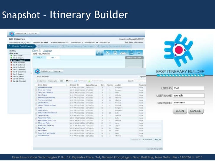 itinerary builder