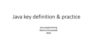 Easy java key definition & practice | PPT