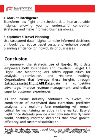 Easyjet Api Information EasyJet Flight Price Scrape Data in Manchester UK for Flight Planning.pptx